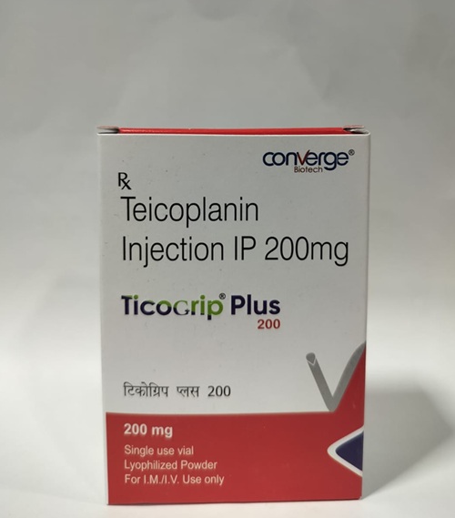Ticogrip Plus (Teicoplanin) Injection IP 200mg